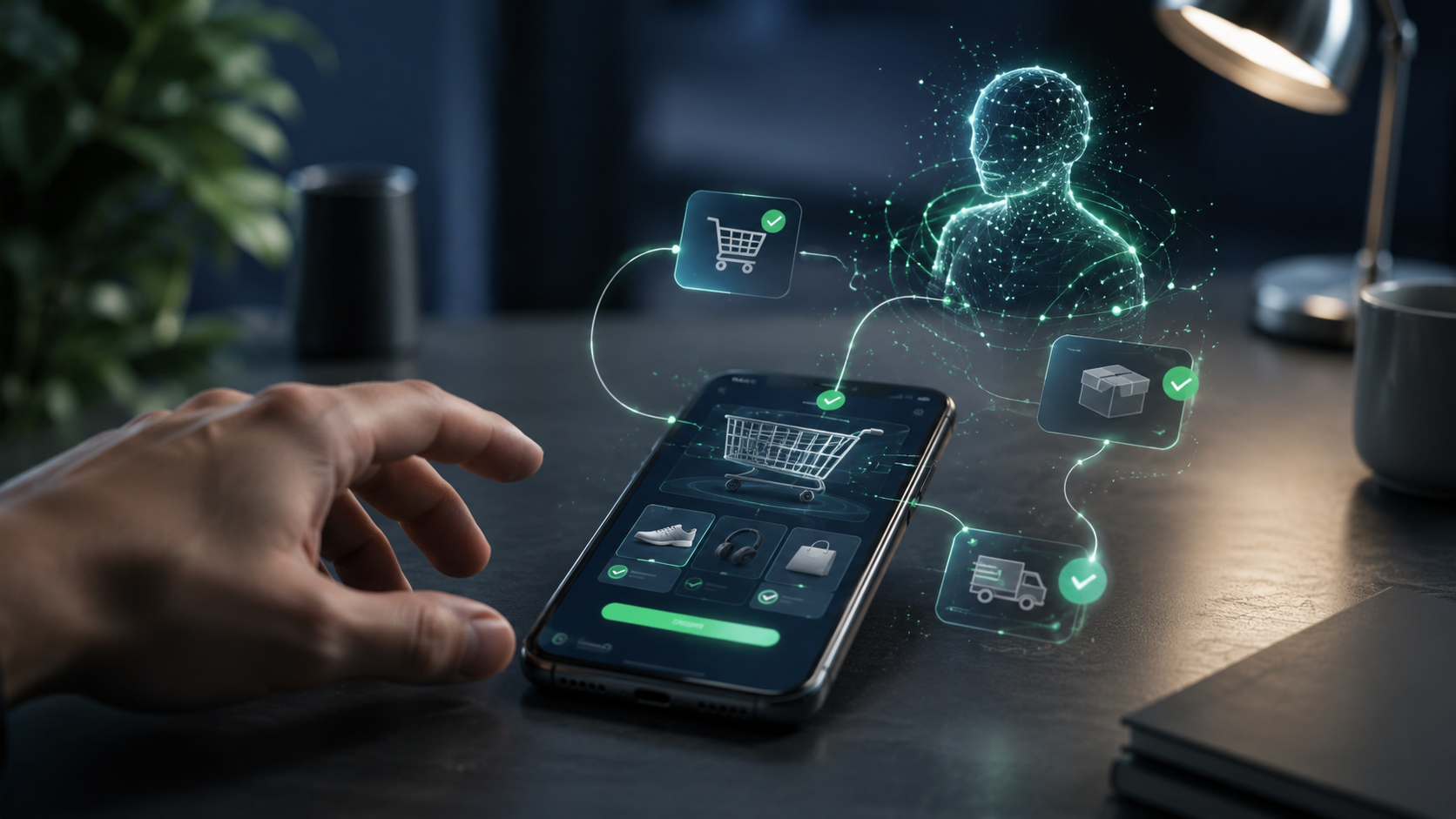 Compra em ecommerce médiada por agente de inteligência artificial antes do clique do usuário